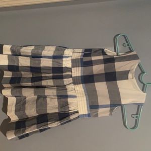 Blue white checkered burberry children dress size 6